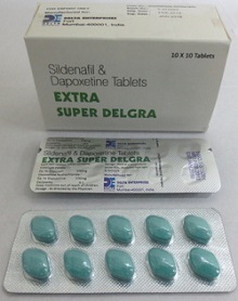 Extra Super Delgra / Дапоксетин + Виагрa - 10 бр. хапчета 200 mg